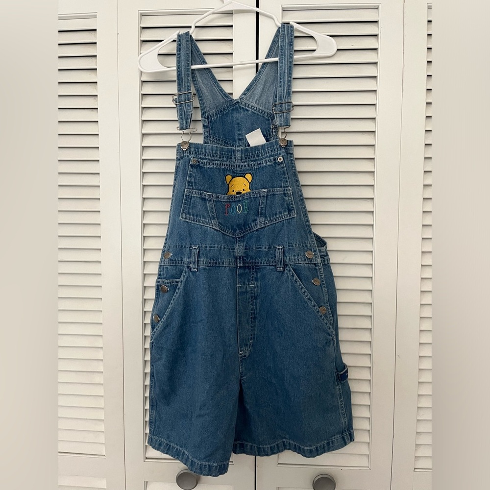 Disney Denim Pooh Overalls Medium